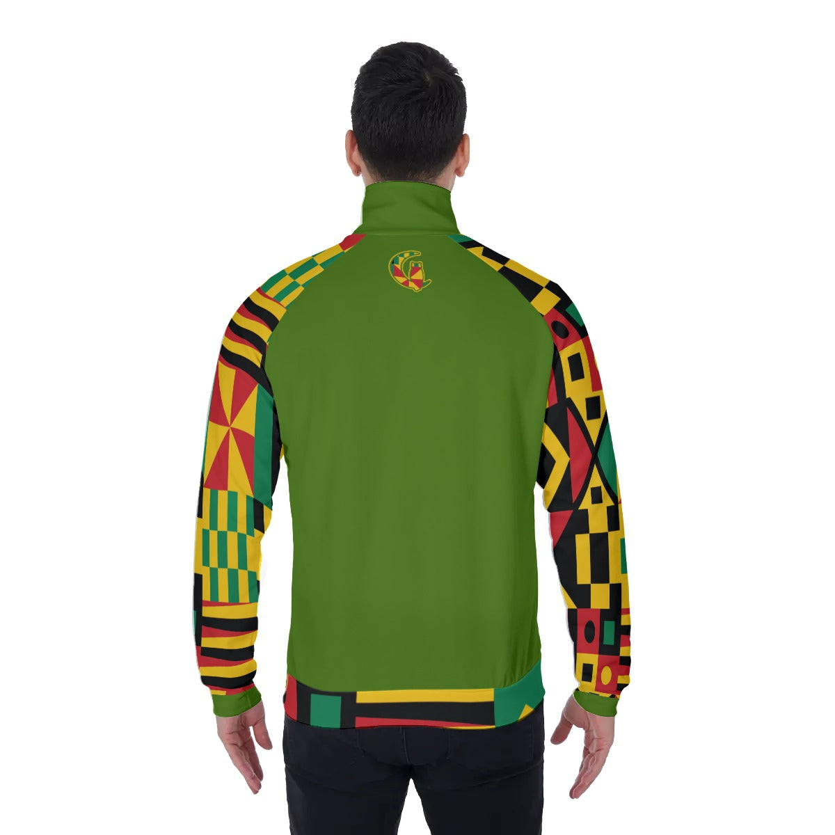 KENTE BUTAN KAKI Men's Stand Collar Jacket