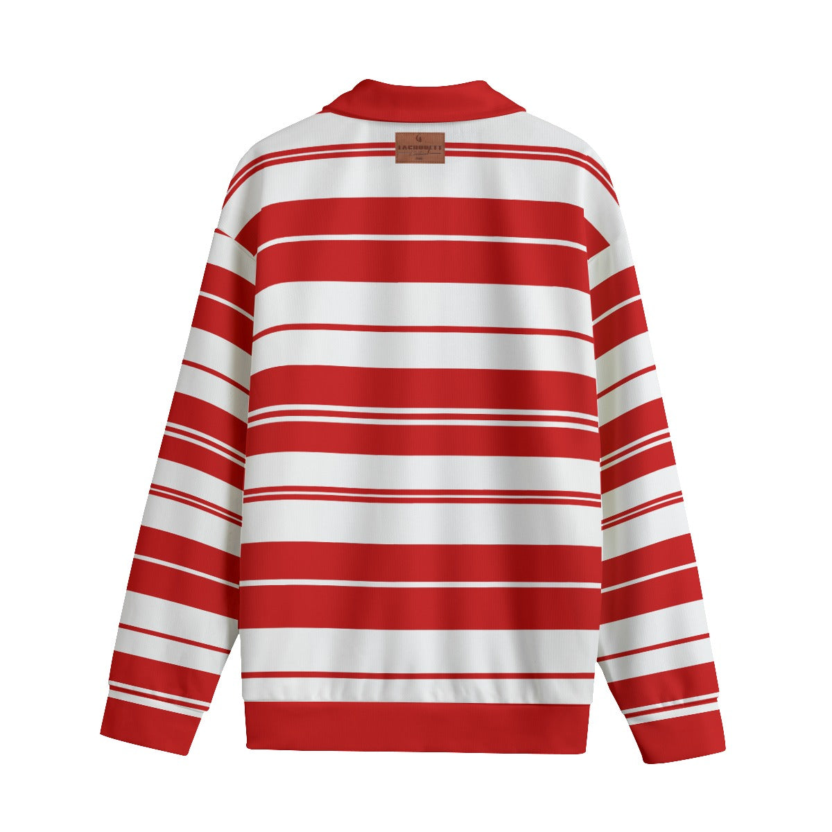 STRIPE UP BLOODY Unisex Lapel Collar Sweater