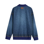 LCC Denim Unisex Lapel Collar Sweater