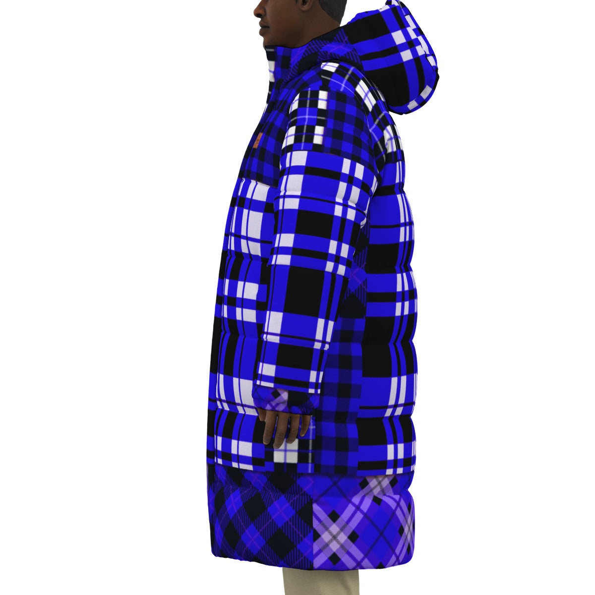 FLEXIN PLAIN BLUE Unisex Long Down Jacket