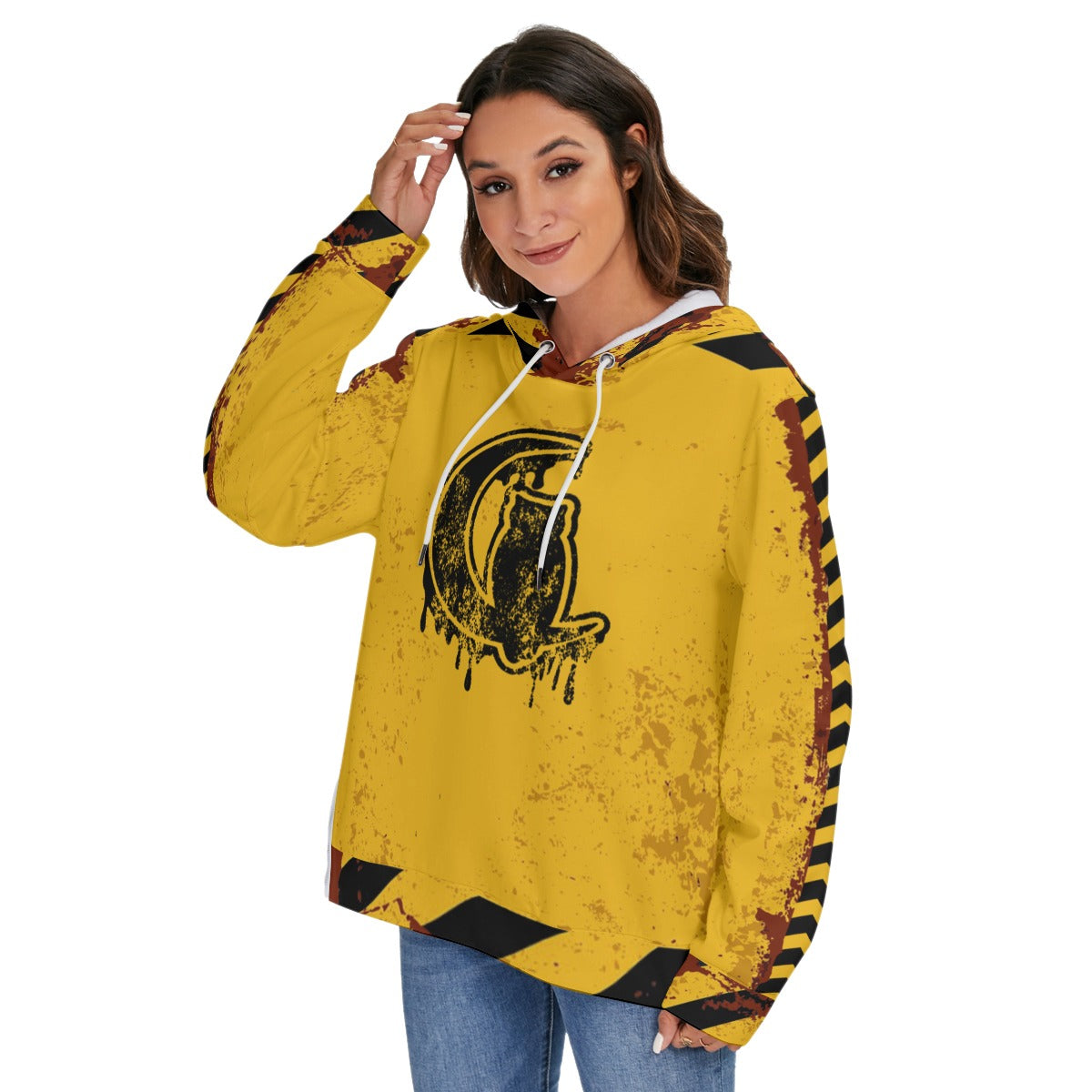 BEWARE Women's Zip-on-the-Side Hoodie