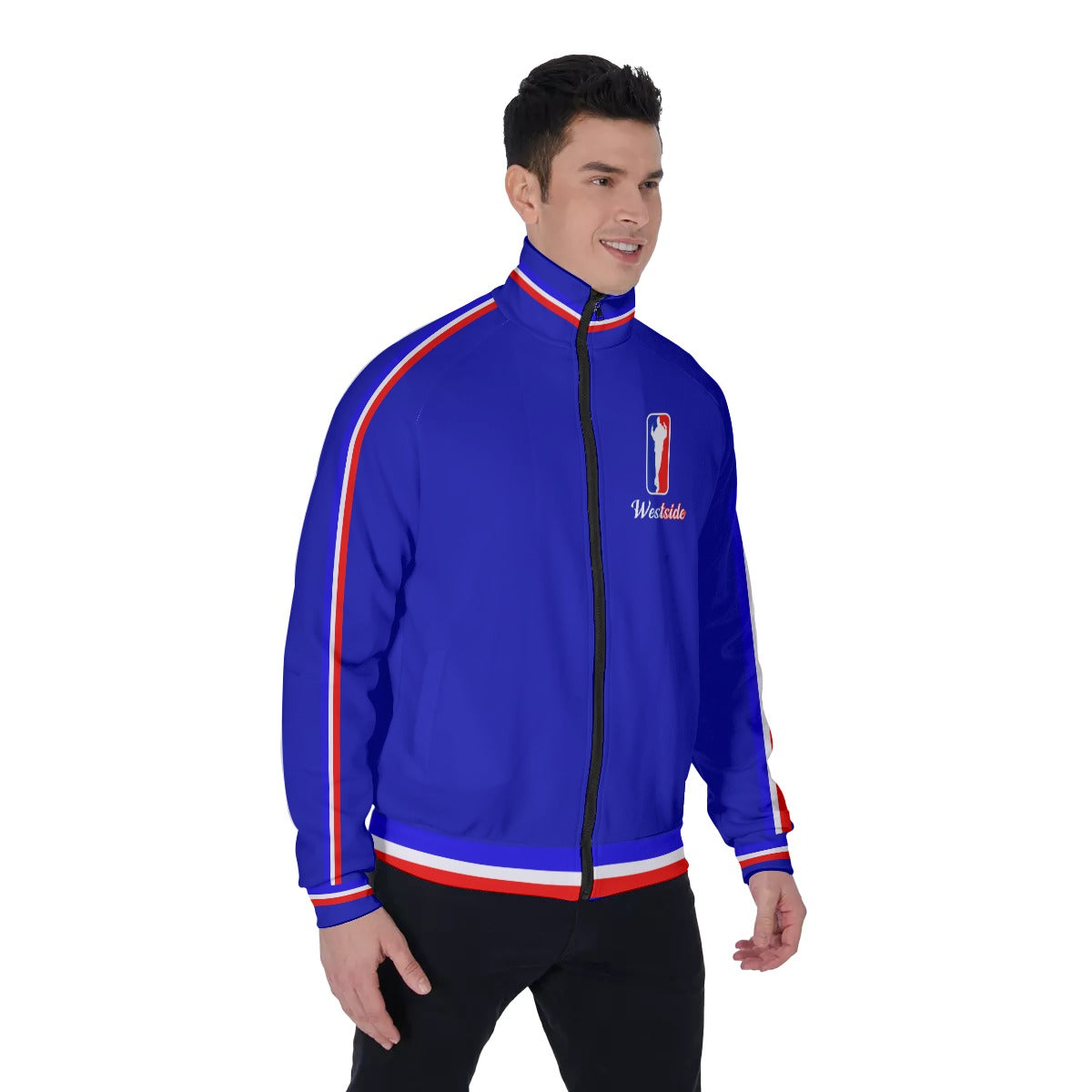 WESTSIDE BLUE Men's Stand Collar Jacket