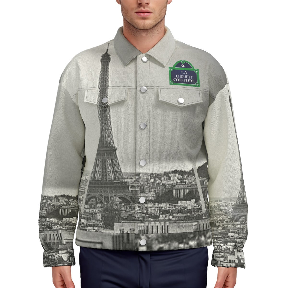 PARIS Unisex Lapel Jacket Cotton
