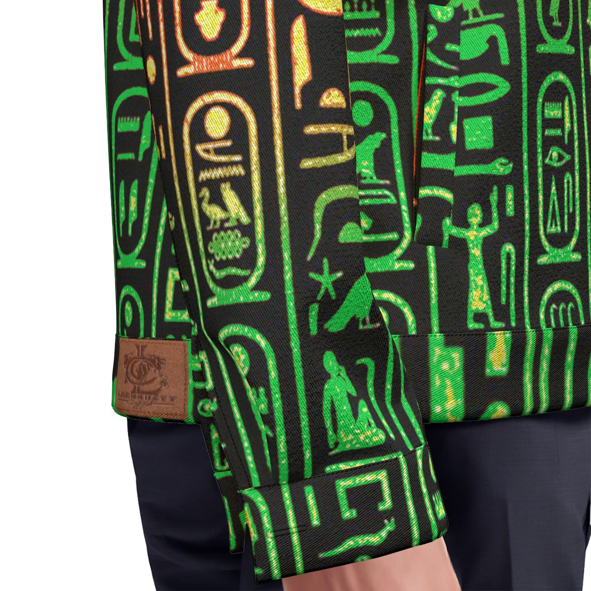 HIEROGLYPH RASTA Unisex Lapel Jacket Cotton