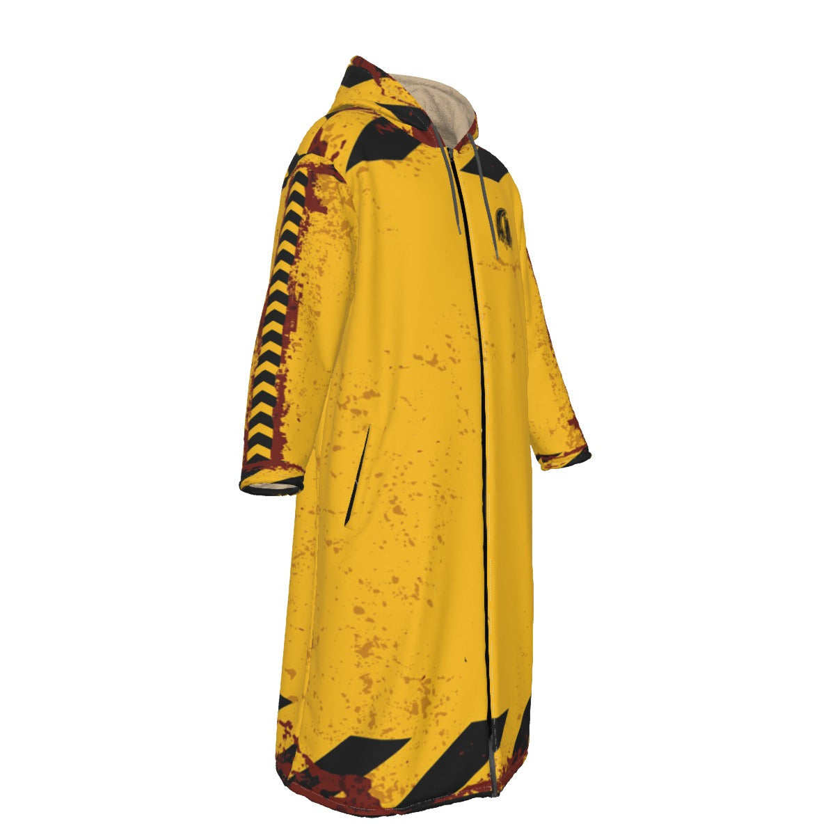 BEWARE Long Fleece Zip Up Windbreaker