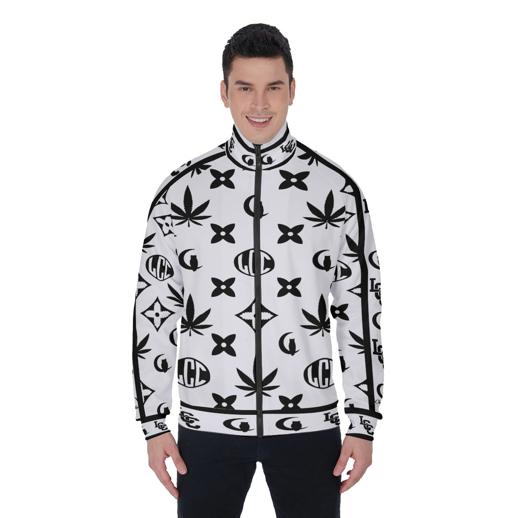 LCC WEEDY WHT Men's Stand Collar Jacket