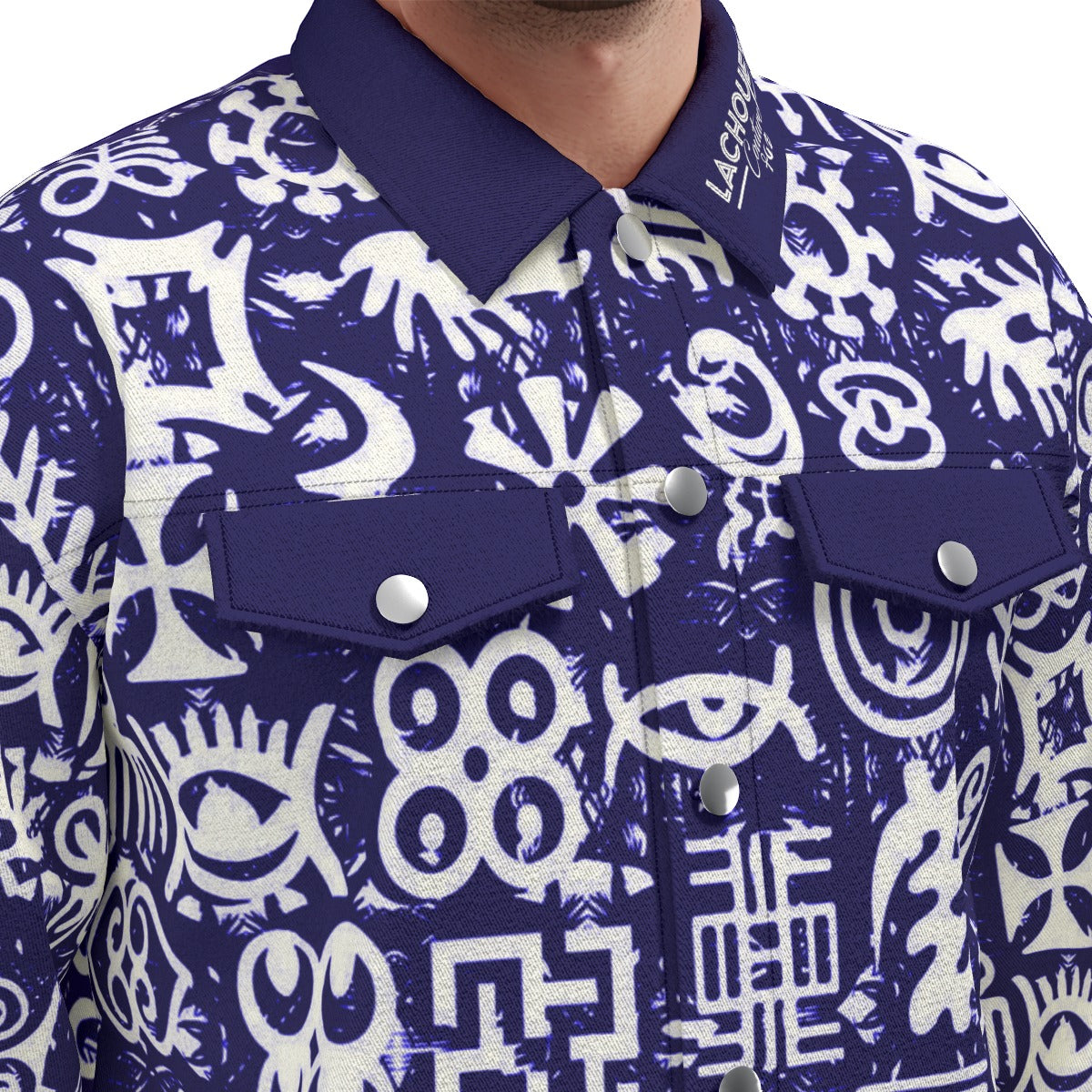 ADINKRA MXBLUE Unisex Lapel Jacket
