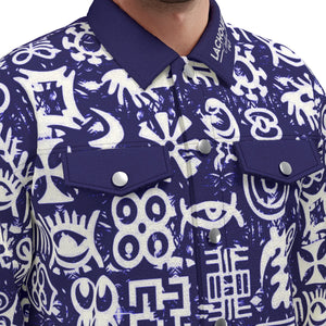 ADINKRA MXBLUE Unisex Lapel Jacket