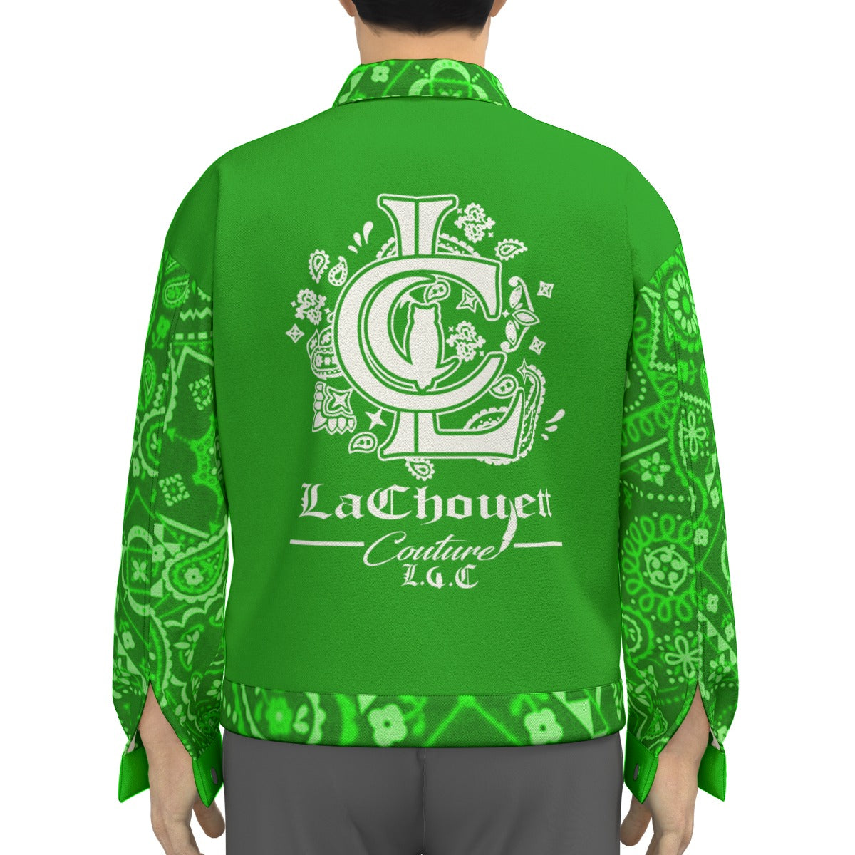 BANDANA VIRAL GREEN Unisex Lapel Jacket