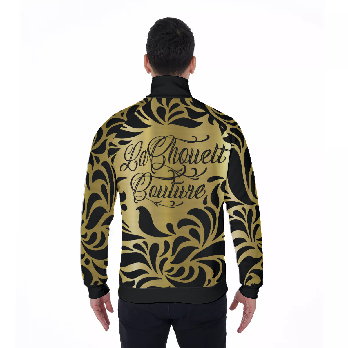 GORGEOUS LEAF GOLD Men's Stand Collar Jacket