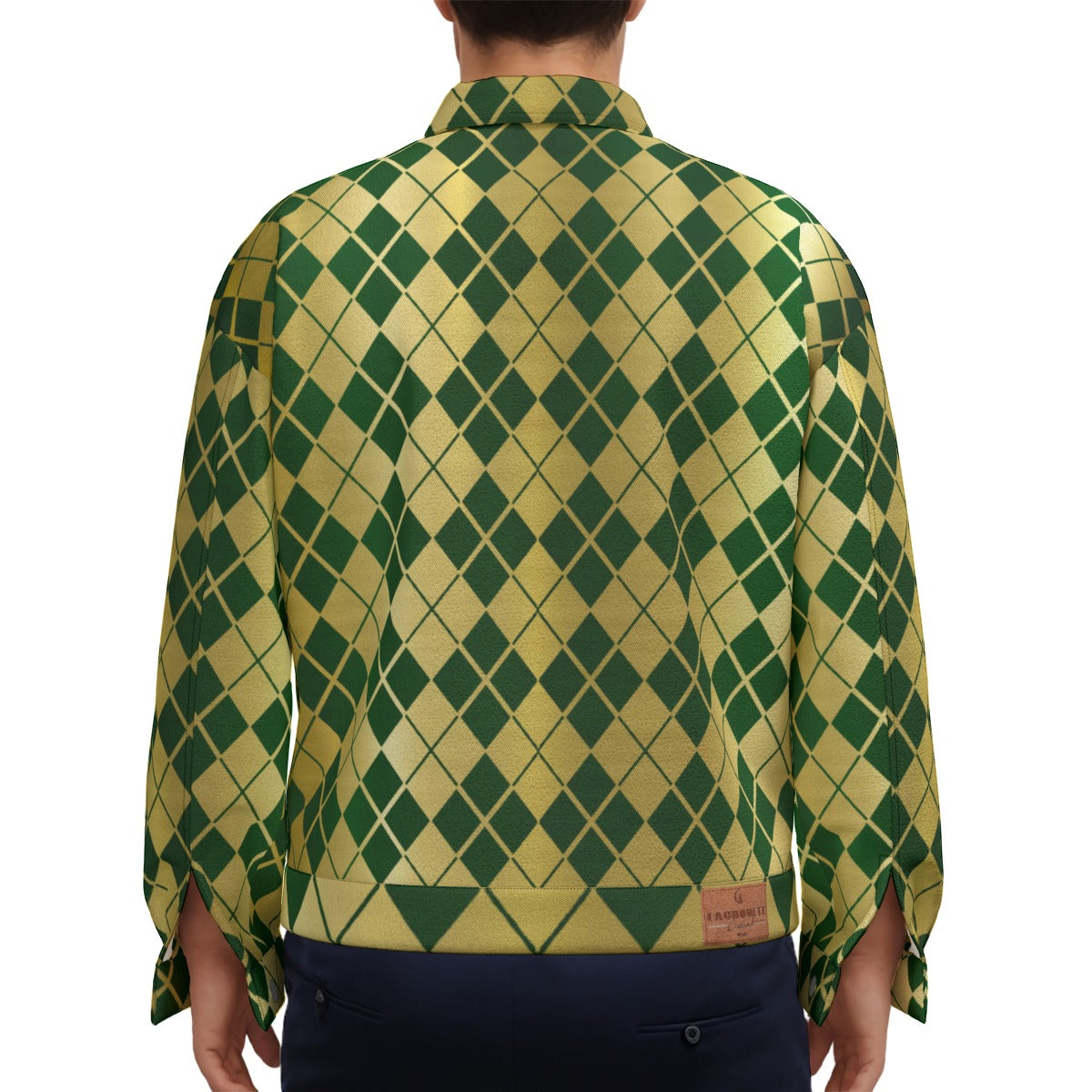 ARLEQUIN GREEN Unisex Lapel Jacket Cotton