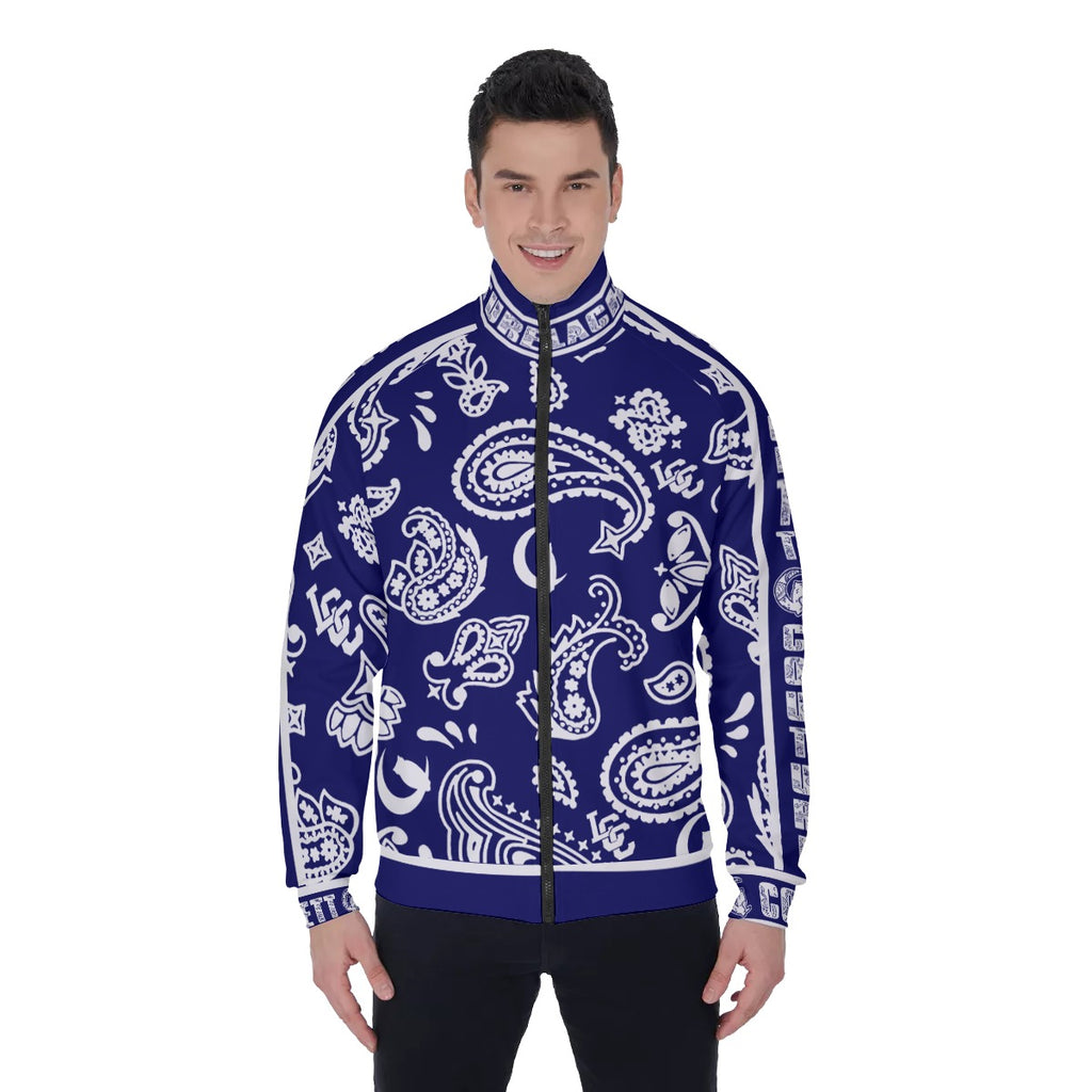 BANDANA PAISLEY NAVY Men's Stand Collar Jacket