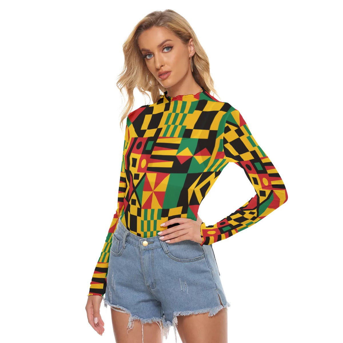 KENTE BUTAN Women's Mesh T-shirt