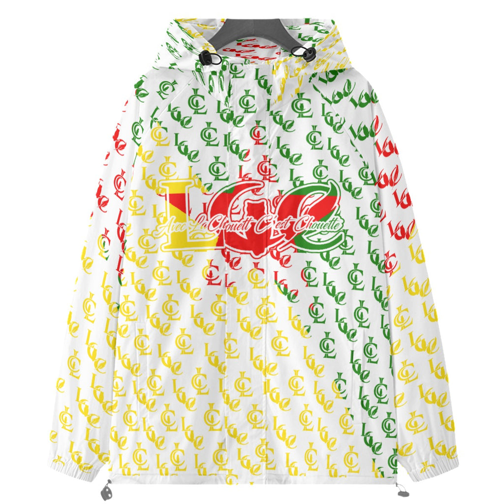 LCC NEW RICH YANA WHT Raglan Windbreaker With Zipper Closure