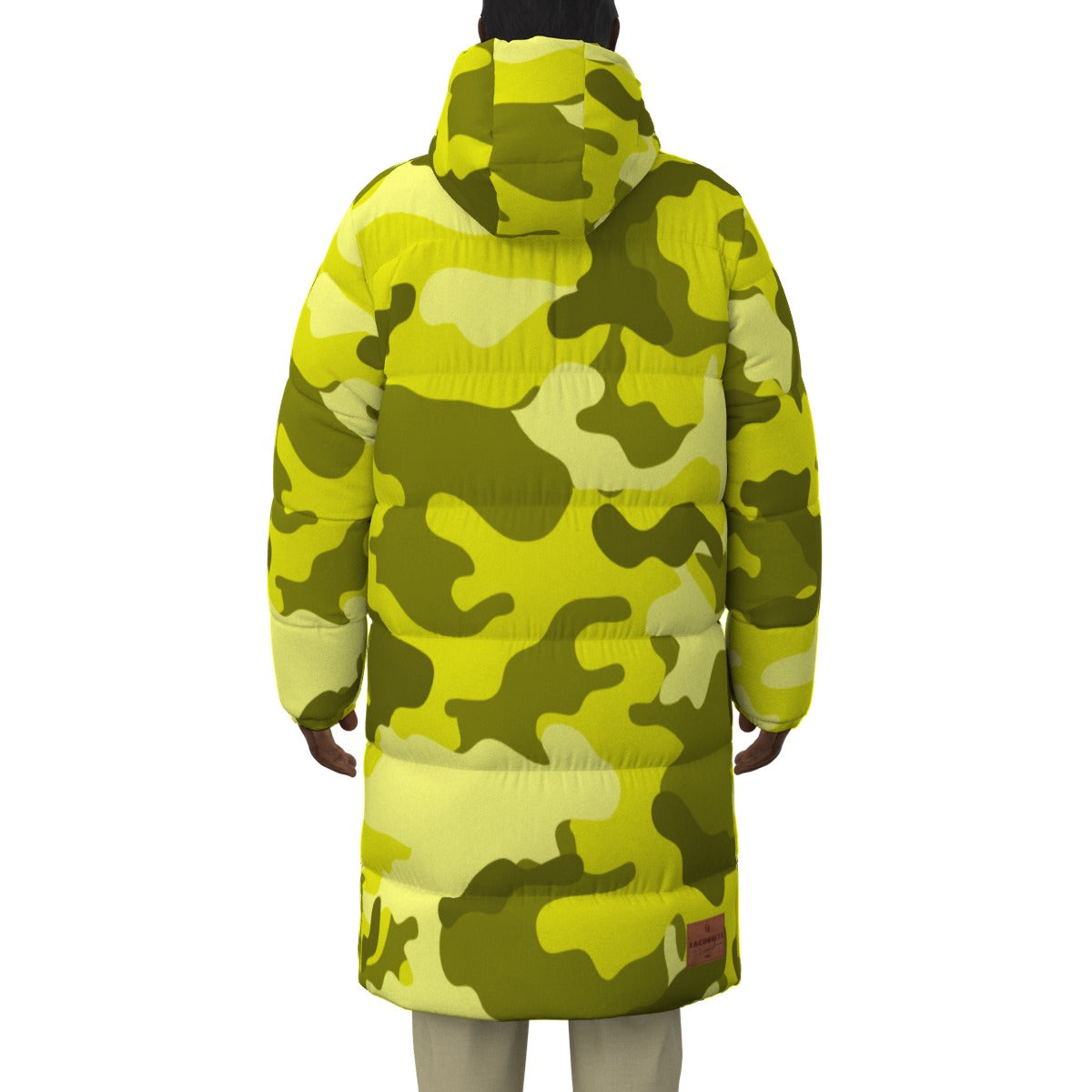 CAMOUFLAGE YLW Unisex Long Down Jacket