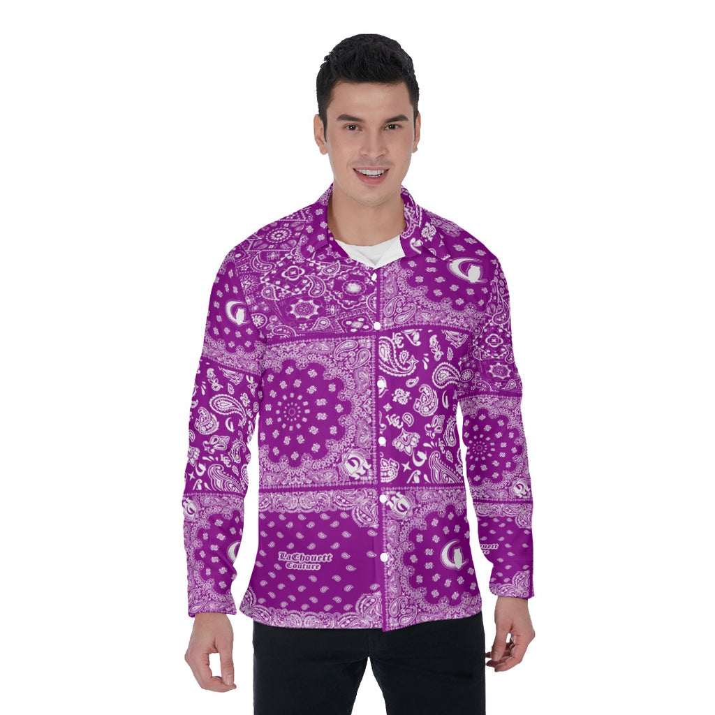 BANDANA MIX GRAPES Men's Long Sleeve Shirt