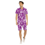 BANDANA PAISLEY GRAPES Men's Short Sleeve Shirt Sets