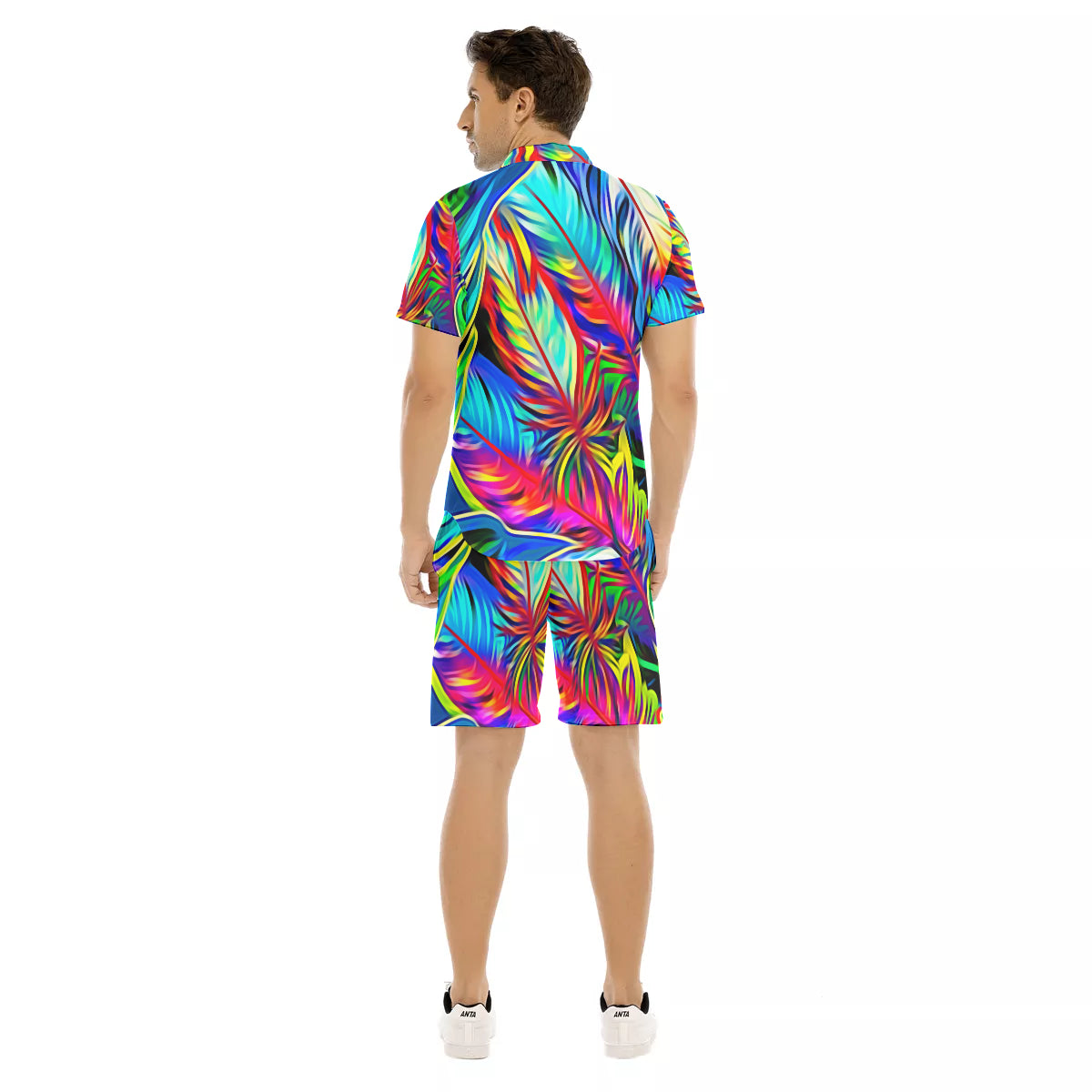 COLORING FEATHER Men's Short Sleeve Shirt Sets