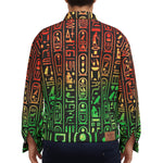 HIEROGLYPH RASTA Unisex Lapel Jacket Cotton