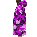 CAMOUFLAGE GRAPES Unisex Long Down Jacket