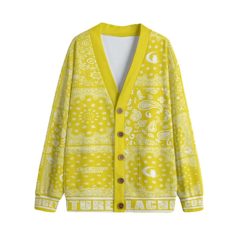 BANDANA MIX L.K Unisex V-neck Cardigan With Button Closure