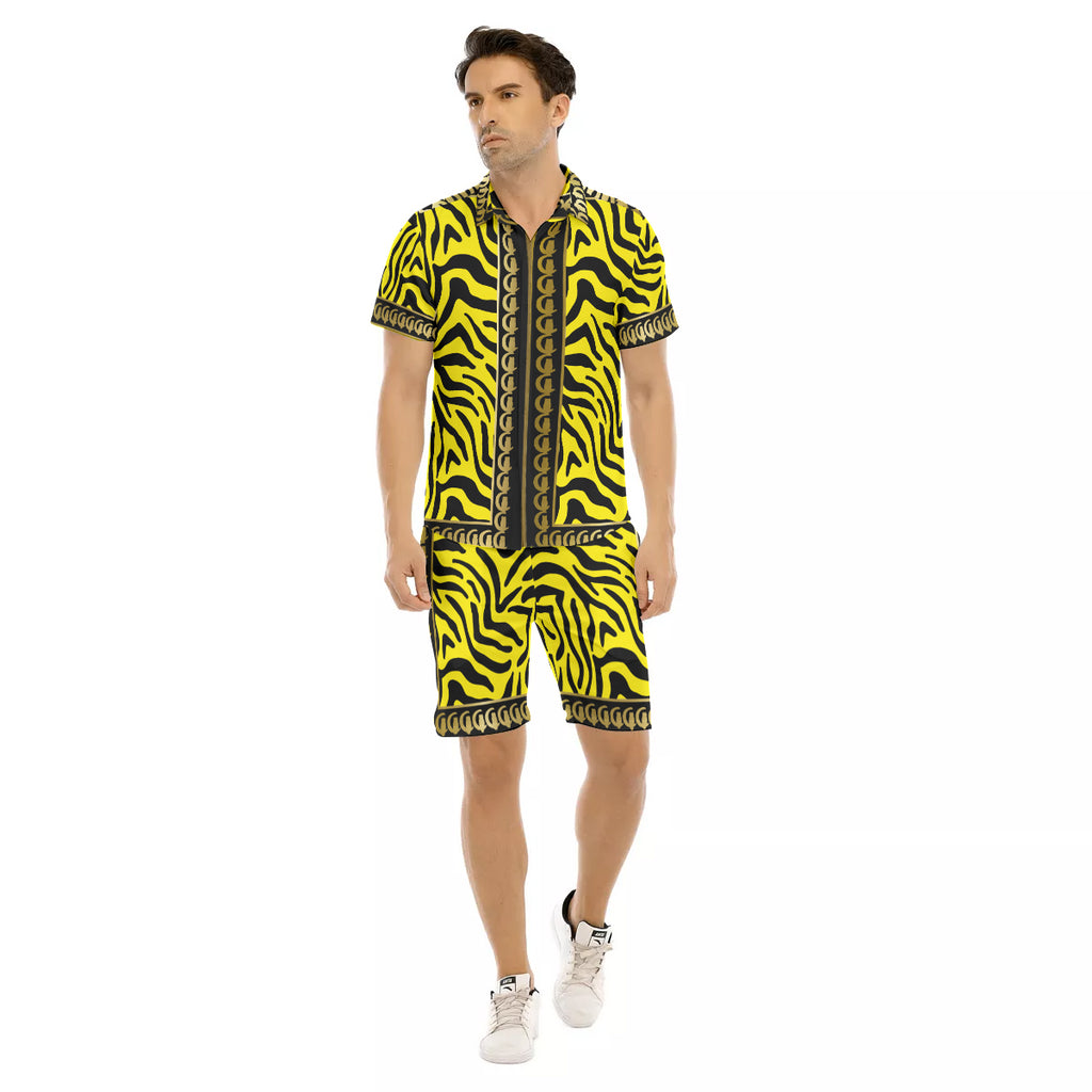 PRIVILEGE YLW Men's Short Sleeve Shirt Sets