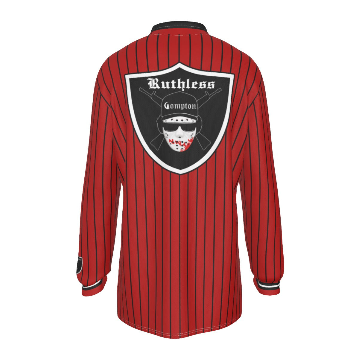 EAZY-E RUTHLESS RED Men's Long Sleeve Polo Shirt