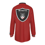 EAZY-E RUTHLESS RED Men's Long Sleeve Polo Shirt