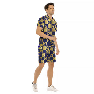 DAMIER LCC Men's Short Sleeve Shirt Sets
