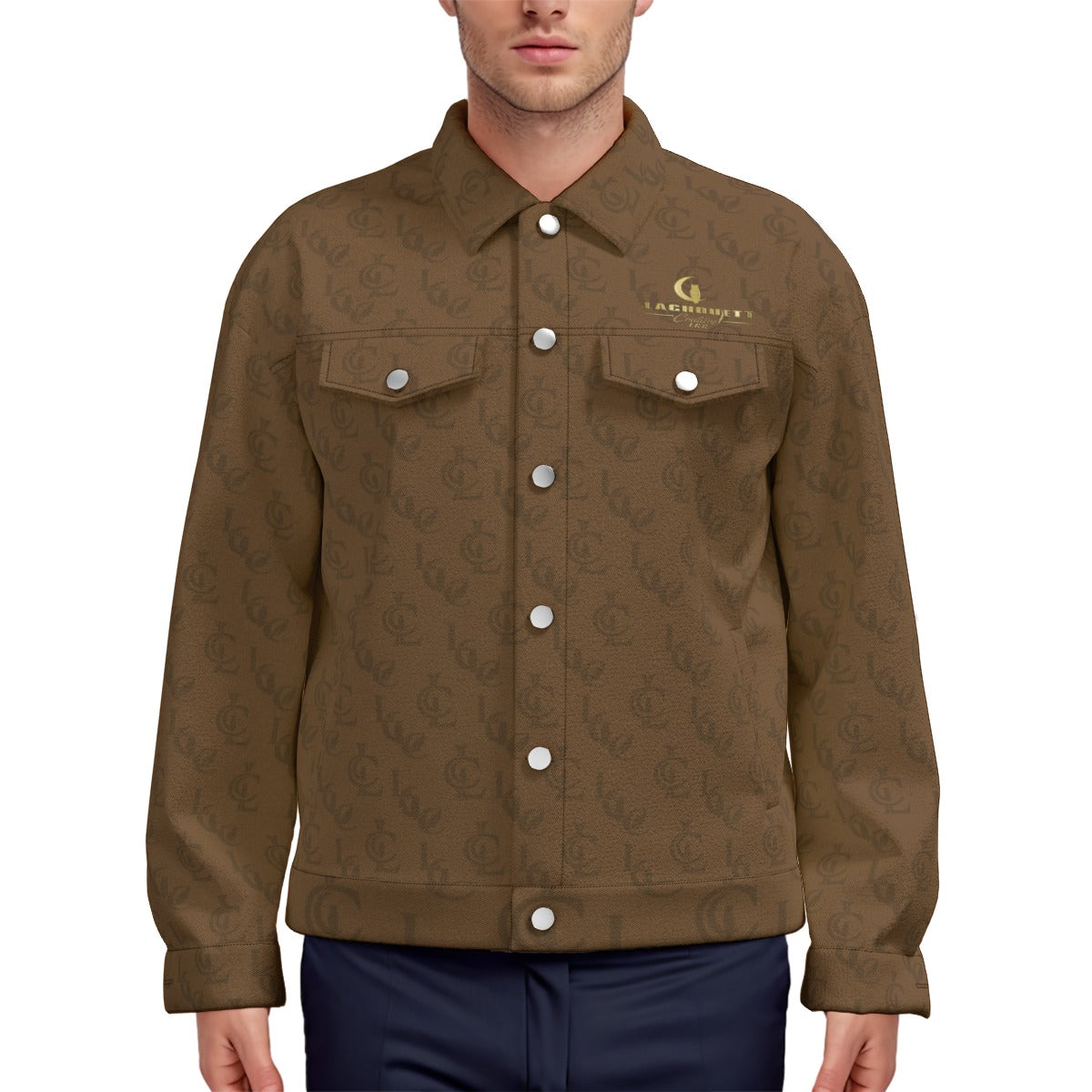 LCC BRWN Unisex Lapel Jacket Cotton