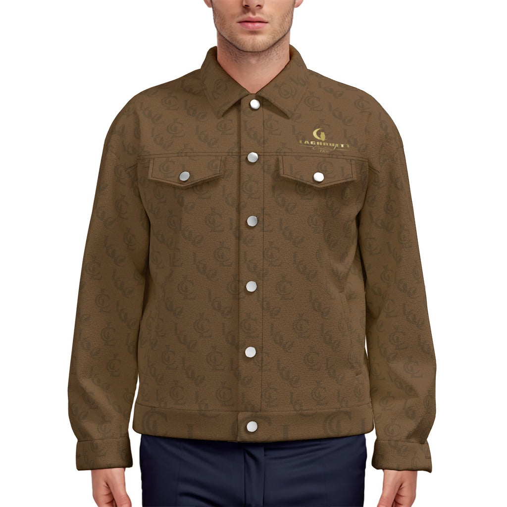 LCC BRWN Unisex Lapel Jacket Cotton