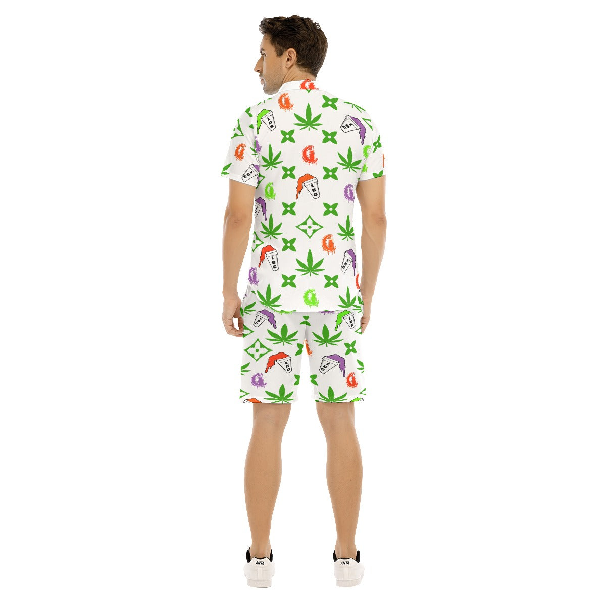 GET HIGH LEAN Men's Short Sleeve Shirt Set