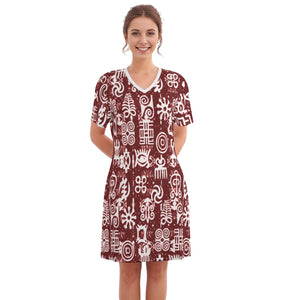 ADINKRA MXBRDX Women's Round Neck Dress