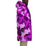 CAMOUFLAGE GRAPES Unisex Long Down Jacket