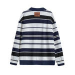 STRIPE UP NAVY Unisex V-neck Cardigan With Button Closure