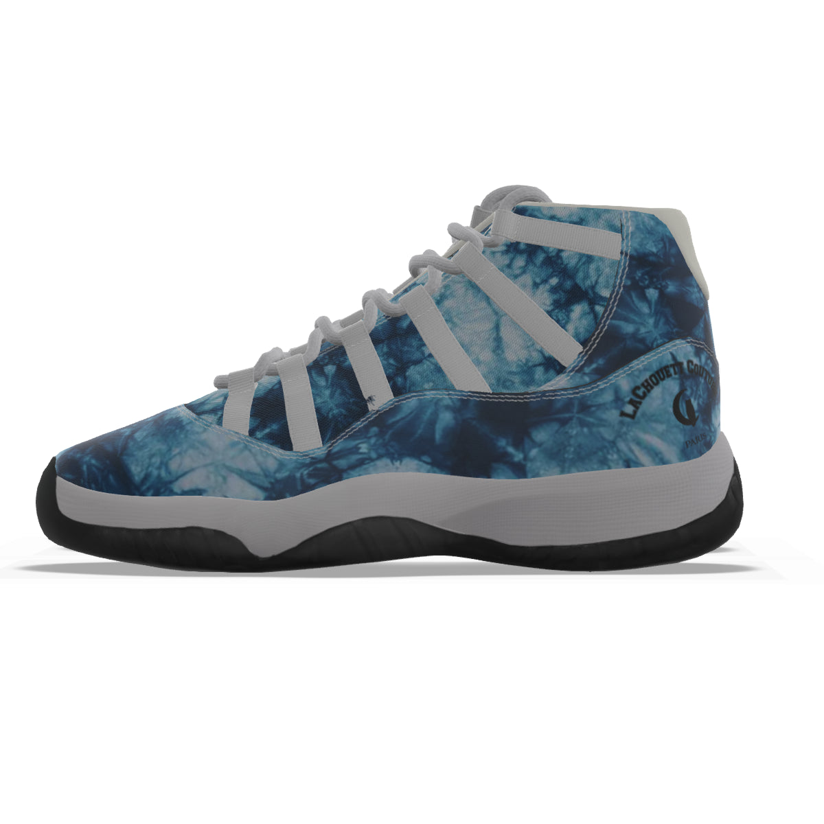TIE DYE BLUE High Top Basketball Shoes
