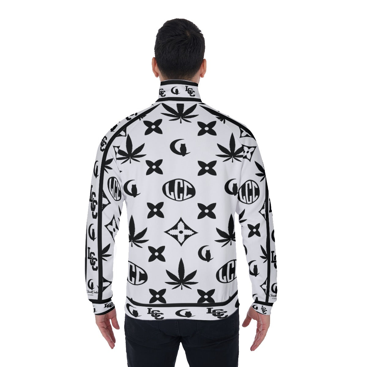 LCC WEEDY WHT Men's Stand Collar Jacket