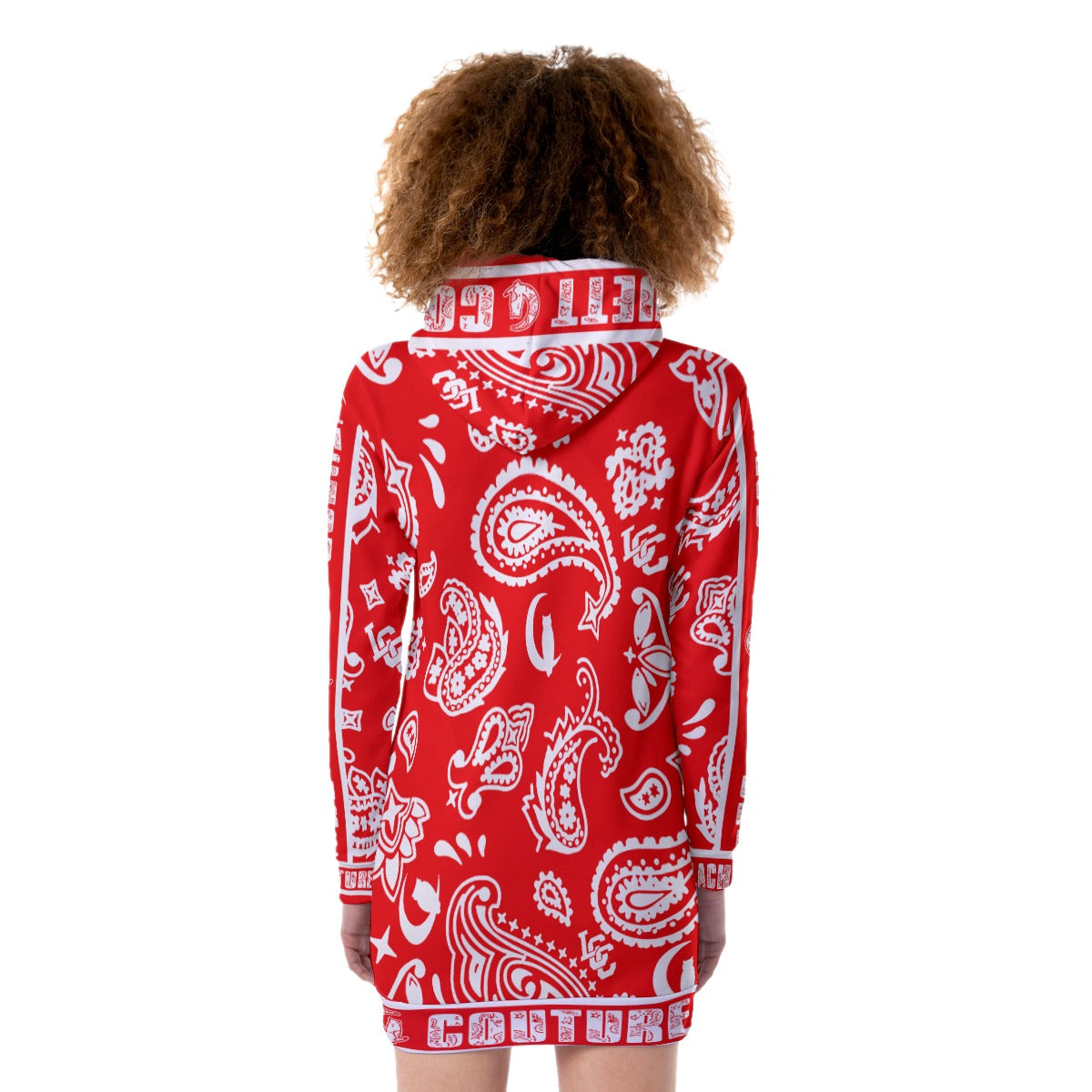 BANDANA PAISLEY Bs'UP Women's Heavy Fleece Long Hoodie