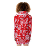 BANDANA PAISLEY Bs'UP Women's Heavy Fleece Long Hoodie