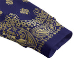 BANDANA  GLDNAVY Unisex V-neck Cardigan With Button Closure