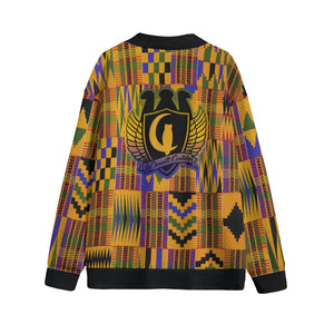 KENTE ATEF Unisex V-neck Cardigan With Button Closure