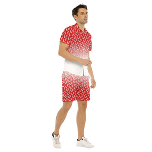 LCC NEW RICH RED Men's Short Sleeve Shirt Set