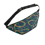 PLAID IN GOLD Large Fanny Bag