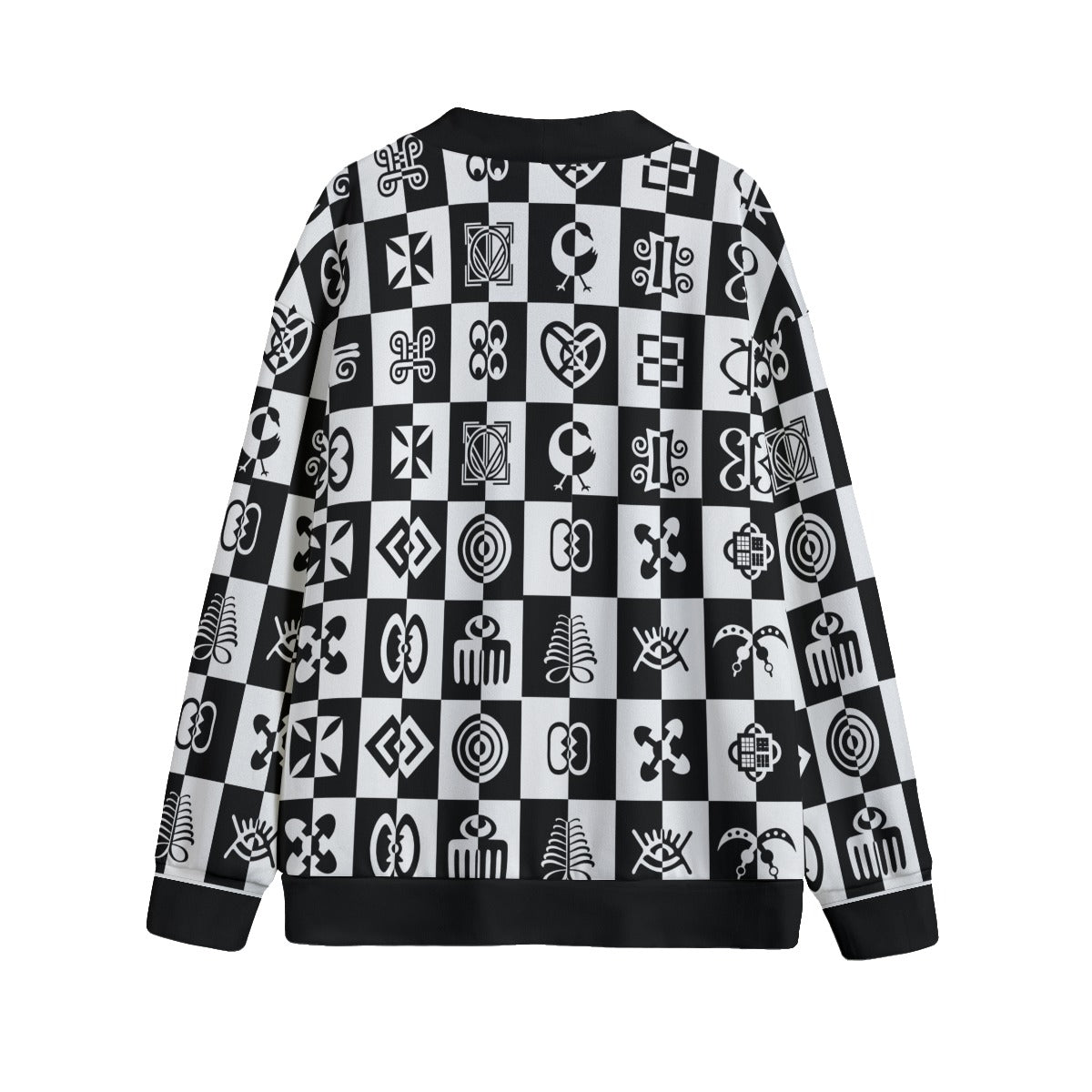 ADINKRA Unisex V-neck Cardigan With Button Closure