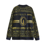 HIEROGLYPH DELUXE Unisex V-neck Cardigan With Button Closure