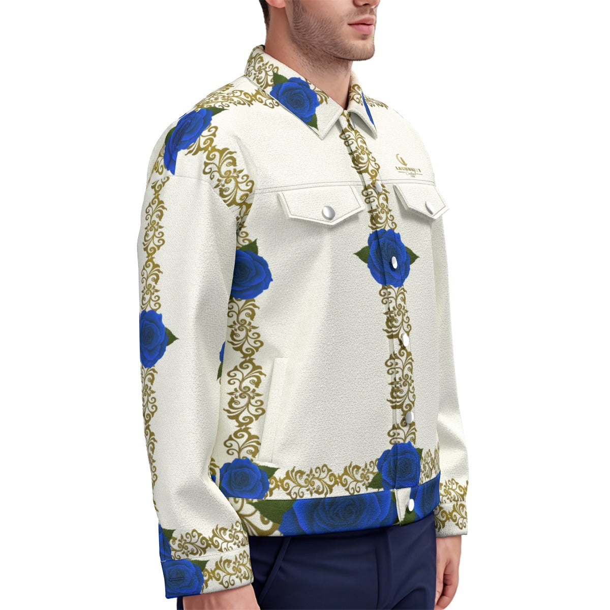 BLUE ROSES LCC Unisex Lapel Jacket Cotton