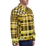 FLEXIN PLAID YLW Unisex Lapel Jacket  Cotton