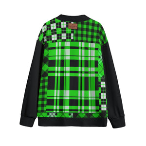 FLEXIN FLANNEL GREEN Unisex Cardigan With Button Closure
