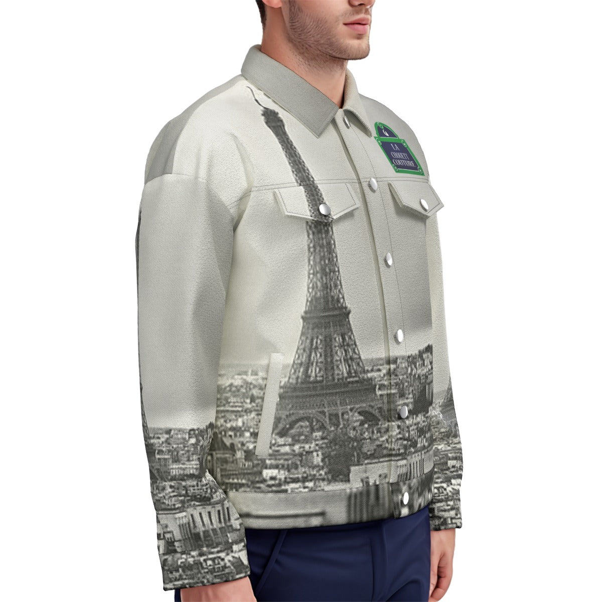 PARIS Unisex Lapel Jacket Cotton