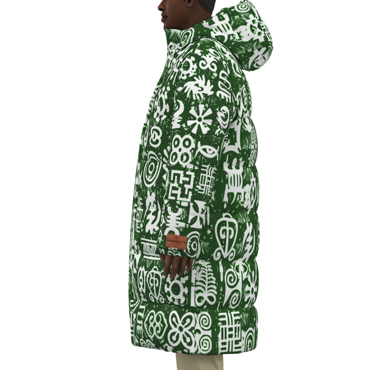 ADINKRA MIXGREEN Unisex Long Down Jacket